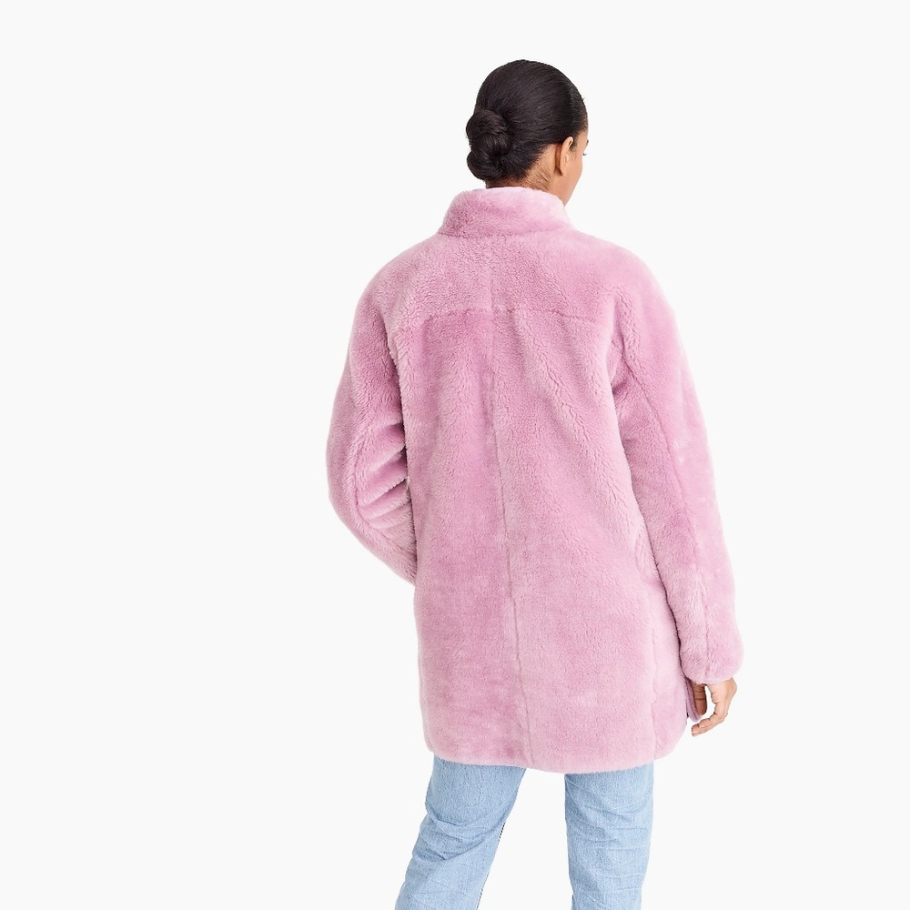 NWT J. Crew Women's Zip-Up Teddy Coat - Picture 3 of 3